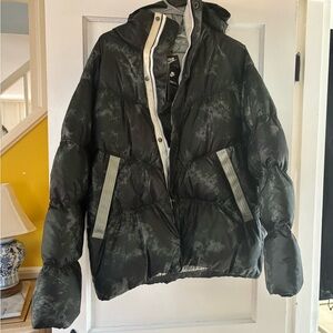 Nike Black and Green  Down Fill Jacket